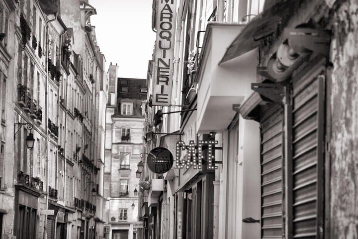 Typical street in the Marais