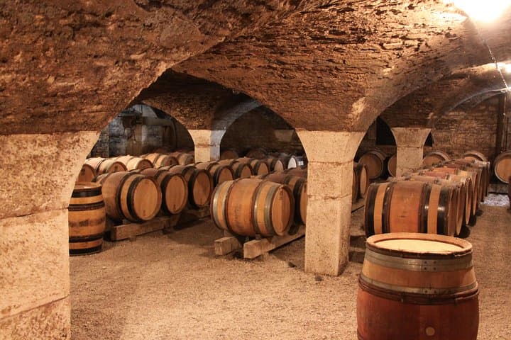Burgundy wine cellar