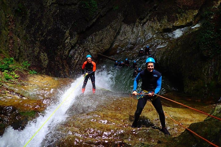 Canyoning sensation of Angon on the shores of Lake Annecy