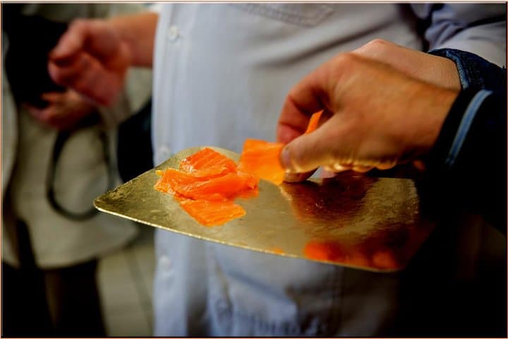 Smoked salmon tasting