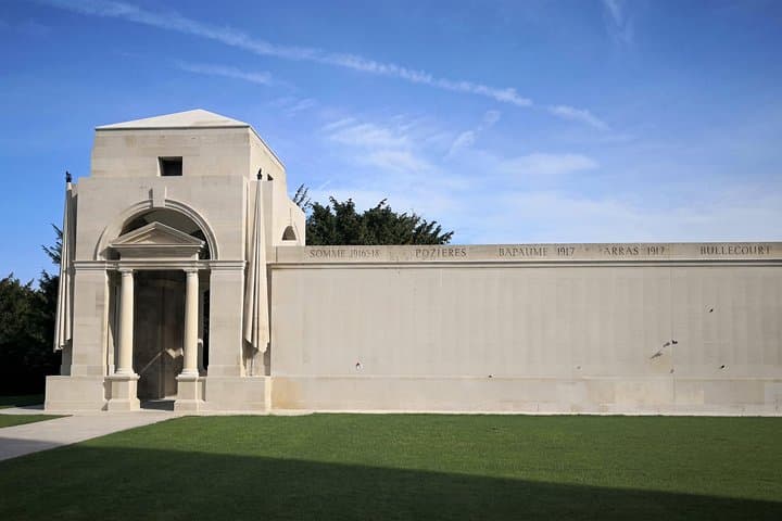 Australian War Memorial in Villers Bretonneux, Somme - Walls of the missing australians soldiers in the Western Front 1916 - 1918