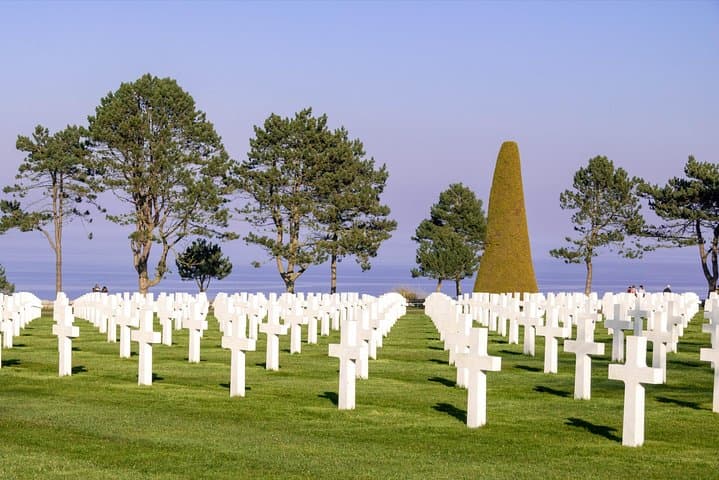 Omaha Beach, Normandy. U.S Military Cemetery in Colleville-sur-Mer.