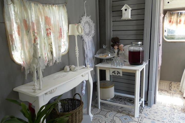 Afternoon tea in the Shabby Caravan