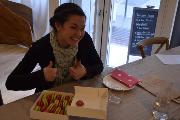 Leave with a box of macarons to share (or not)!
