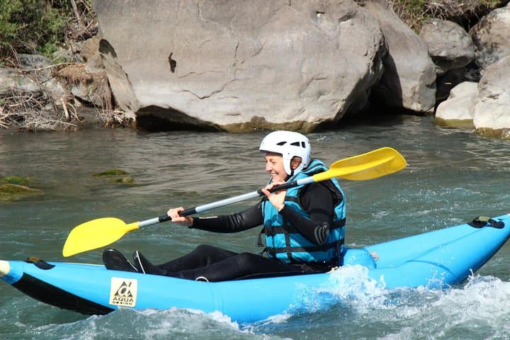Hot dog (inflatable canoe) on the Ubaye