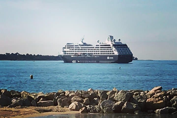 Cruise anchored in Cannes