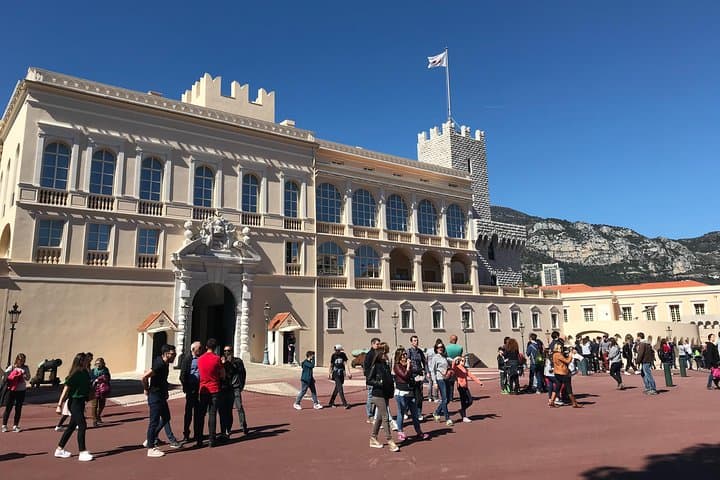 The most favourite place for all guests to take pictures on Palace square in Monaco