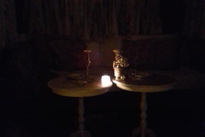Aperitif dinner in a bohemian caravan