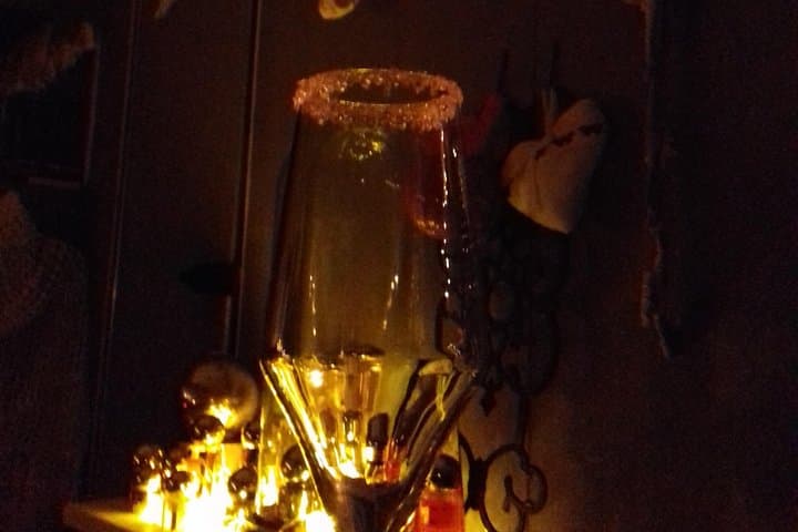 Aperitif dinner in a bohemian caravan