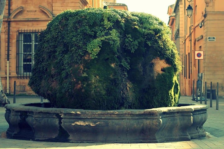 The mossy fountain of Aix