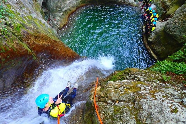 First canyoning in Grenoble in the Vercors