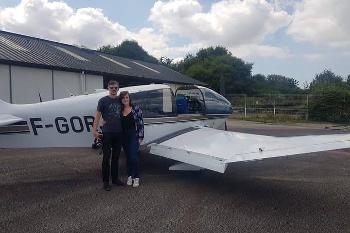 Fly above Normandy's hallowed coastline in a private plane