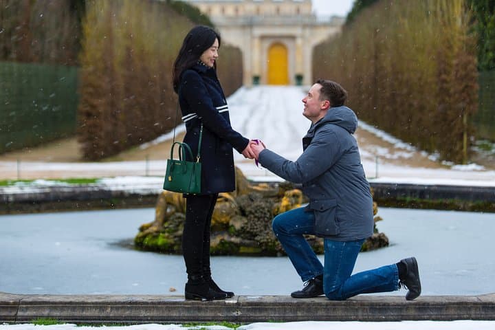 Proposal in Paris at Chateau de Versailles with Photoshoot & Video