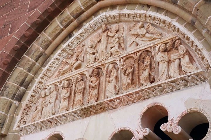 The Romanesque tympanum of St Pierre church
