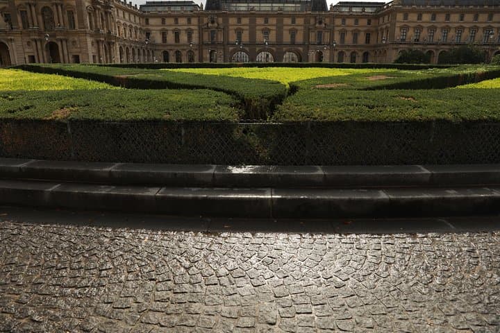 The courtyard of the Louvre complex