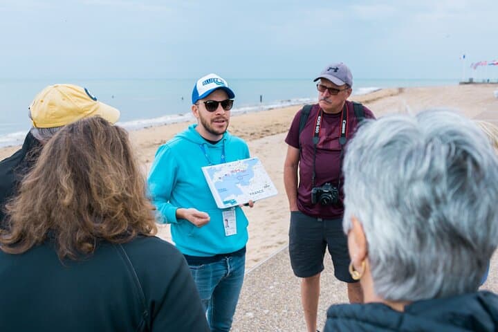 Normandy D-Day Beaches with Juno Beach, bunkers & Canadian Cemetery from Paris