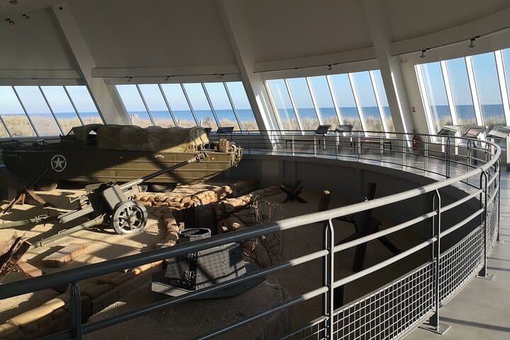 THE UTAH BEACH D-DAY MUSEUM - Hemicycle gallery with stunning panoramic views of Utah Beach is built to house major artifacts, immersing visitors in the historic site of Utah Beach.