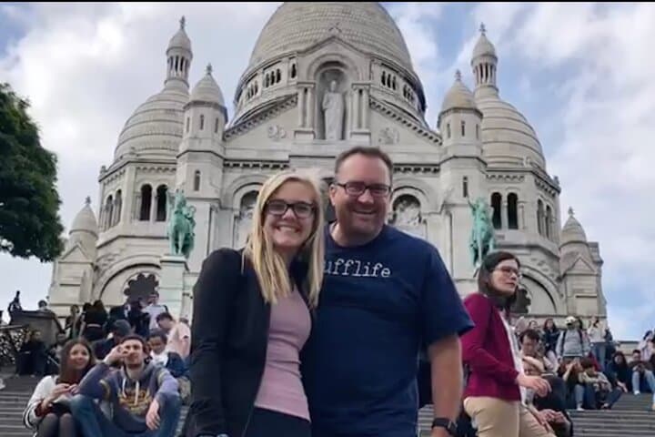 Father and daughter enjoying Montmartre
