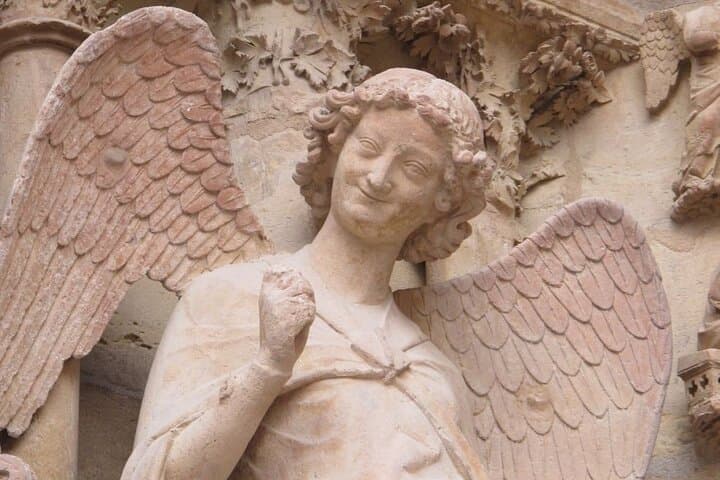The Angel smiling symbol of the city of Reims