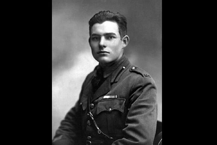 Hemingway age 18, in his Ambulance Driver's Uniform