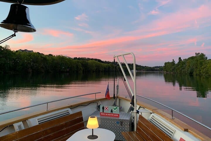 Sunset over the water