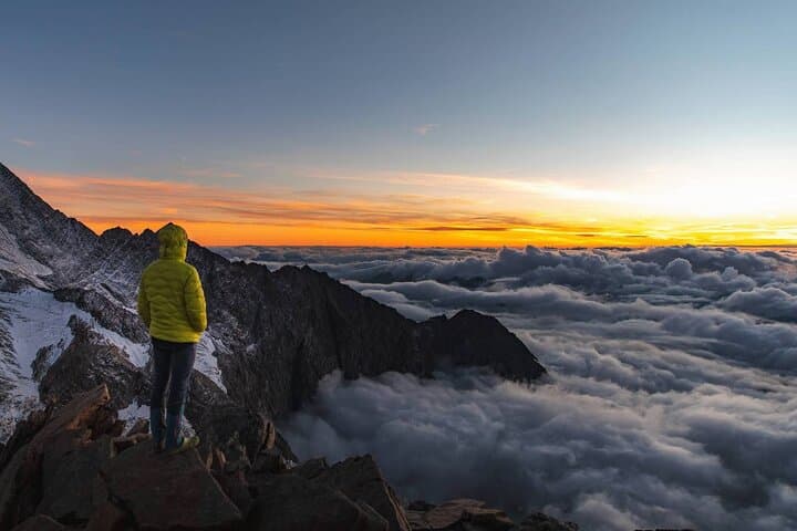 Sunset views from Refuge du Goûter