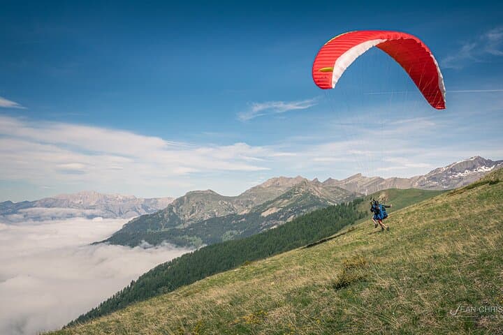 Tandem Flight Paragliding Orcières Merlette Ecrins National Park