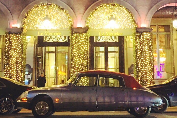 Guided Night Tour of Paris by a Vintage Car with CDG Transfers