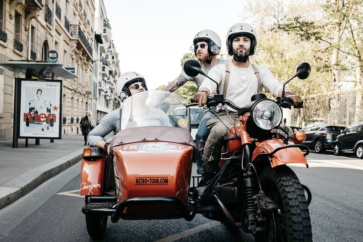 Paris Vintage Private & Bespoke Tour on a Sidecar Motorcycle