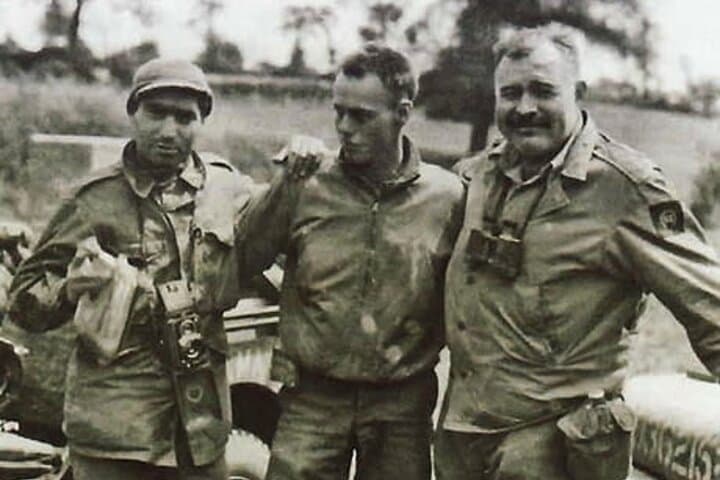 With photographer Robert Capa, Normandy (July 1944)