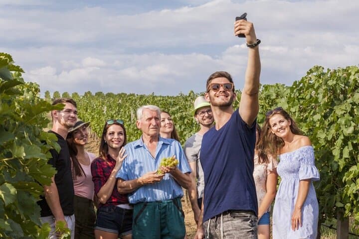 Meeting with the picturesque figures of champagne