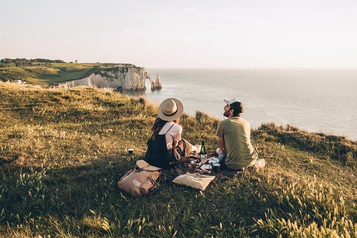 View from the top of the cliff, Etretat Normandy