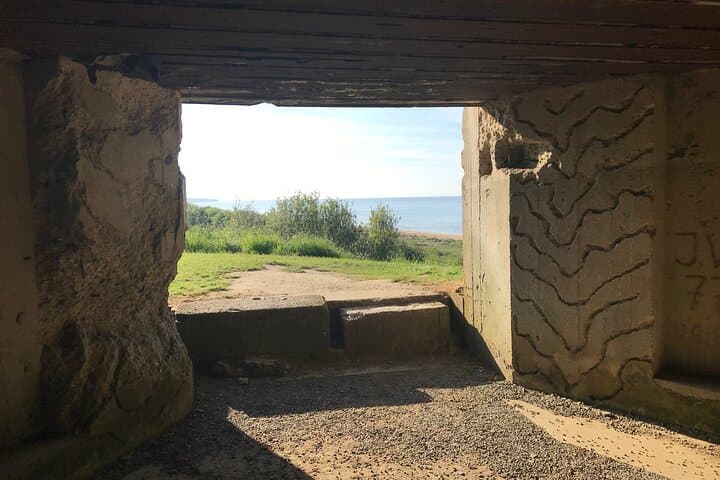 View at Utah Beach from inside a German Bunker