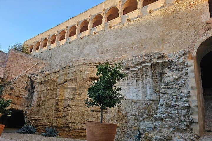 Ancient courtyard of Fort St Jean.