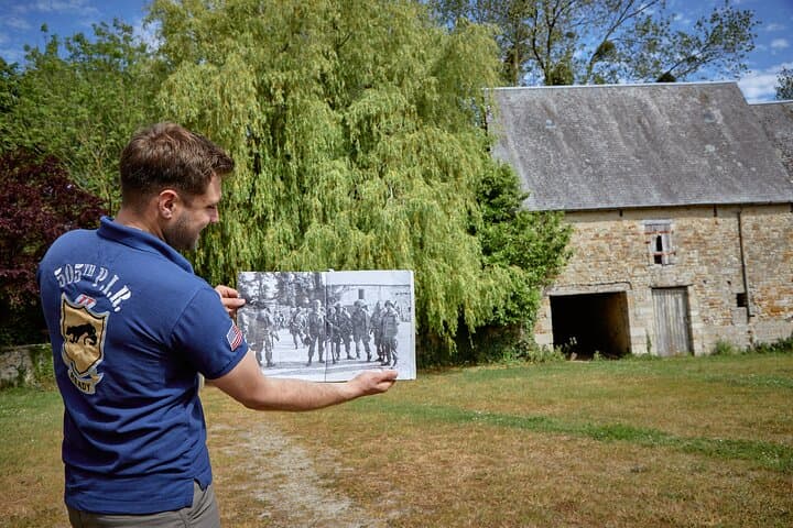 Marmion Farm, 'before/after' photo of the American paratroopers who rested there