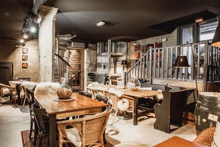Immersive cellar tour, tasting and board meal