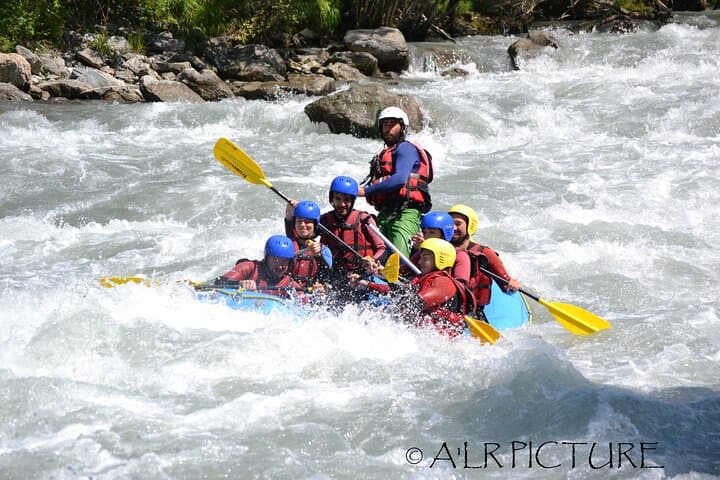 Rafting at the foot of Mont Blanc in Chamonix