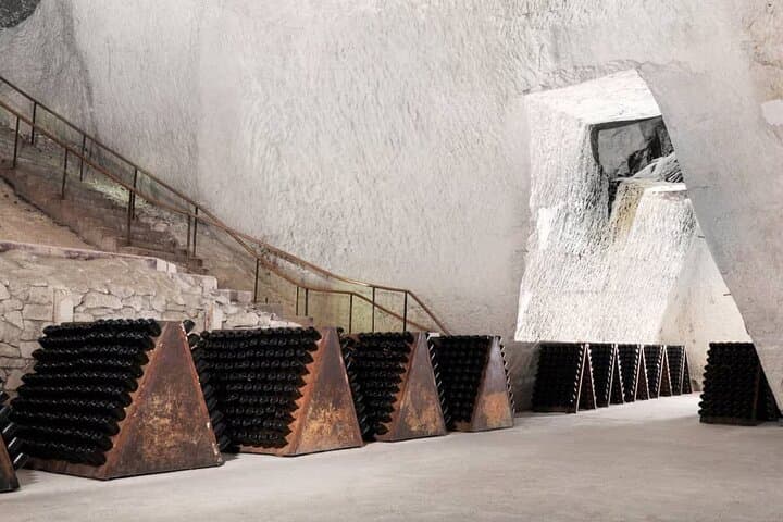 Visit the 2000 years old cellars of Ruinart, the most beautiful in the region.