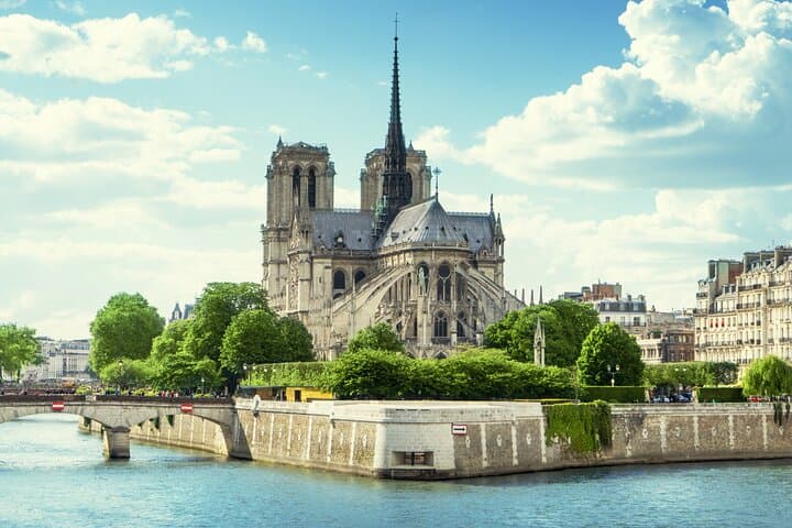 Notre Dame Cathedral, River Seine in Paris