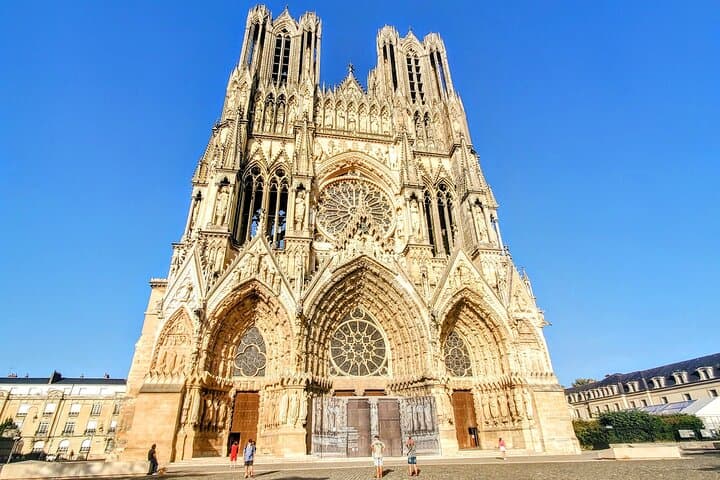 Visit the 800 years old gothic marvel of Notre Dame Reims with a licensed guide.