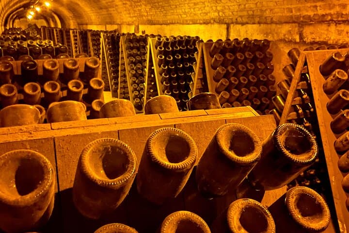 Champagne Lunch at Ruinart & Guided Cellars visit from Paris