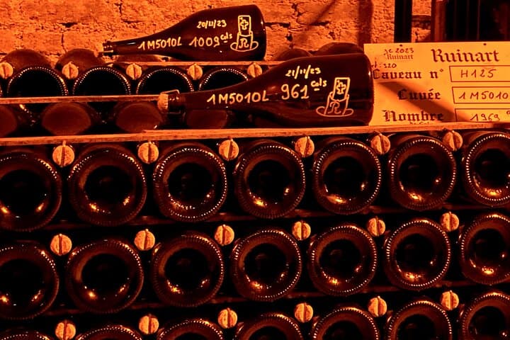 Champagne Lunch at Ruinart & Guided Cellars visit from Paris