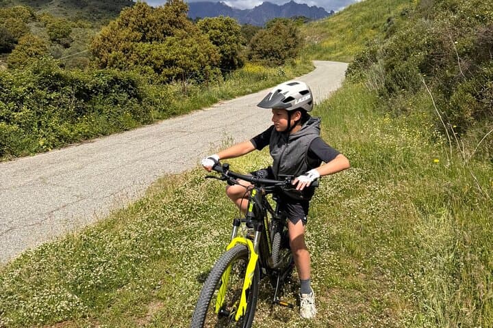 We are equipped with electric bike for children from 1.35 meters.