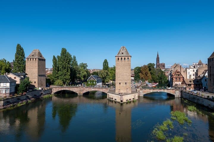 panorama of Strasbourg from the Vauban Dam