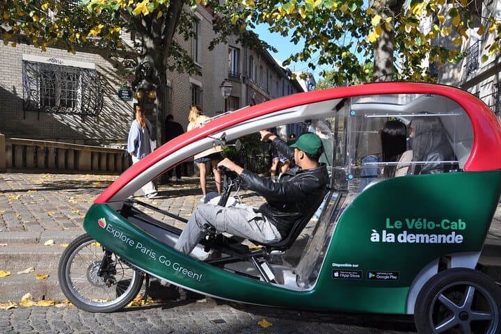 Private Guided Bike Tour EN Cab in Paris: Le Emily