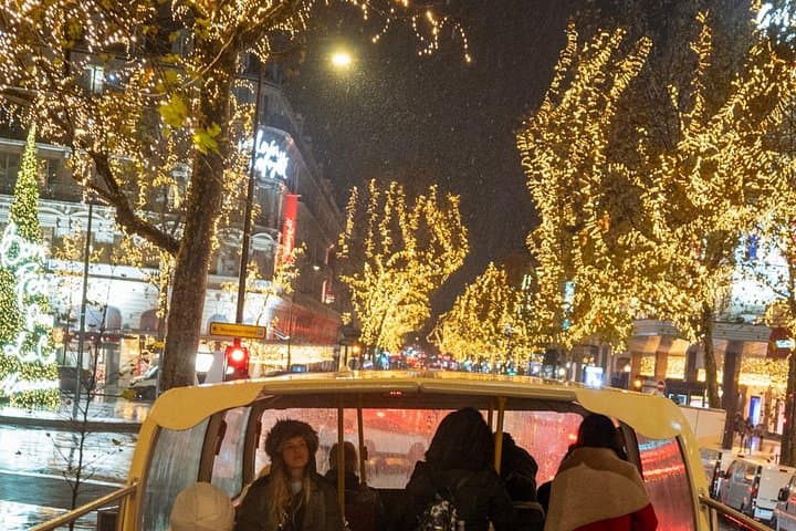 Paris Christmas Lights Bus Tour with Festive Treat & Photo Stop