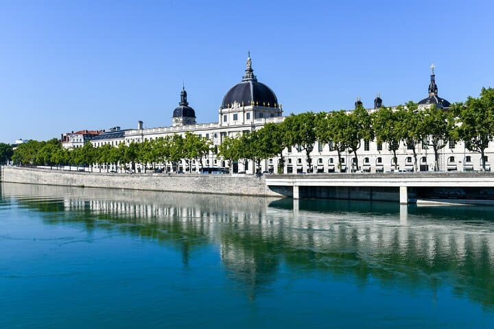 Grand Inn-Dieu: The iconic historic monument and its dome, along the Rhone.