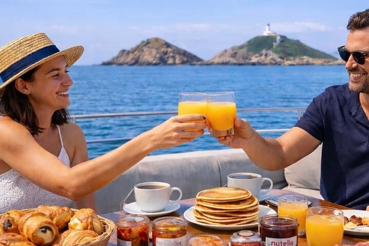 Brunch in Catamaran with bloodthirsty islands