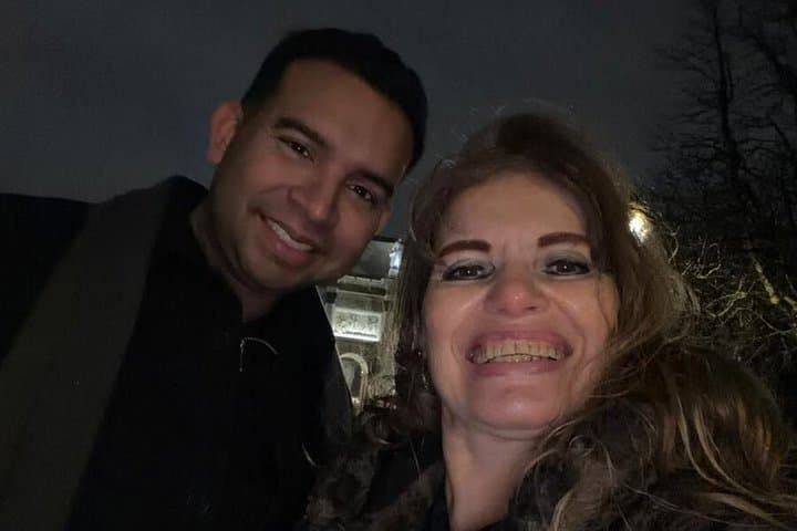 Me and a kind client in the Night in Montmartre
