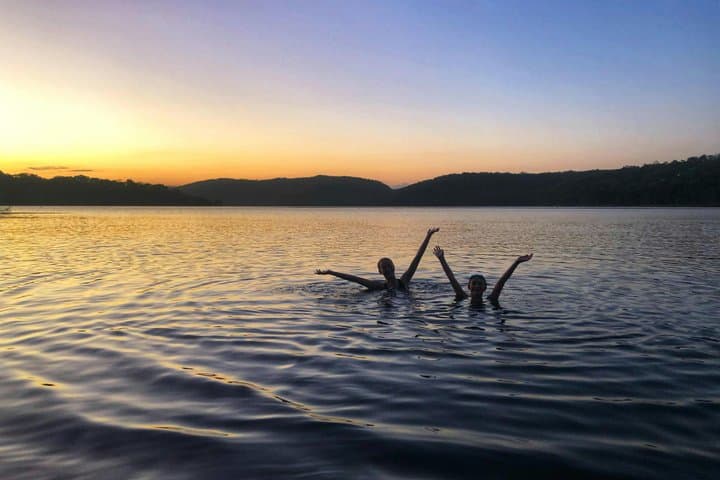 Secret beach of Lake Vouglans Boat trip